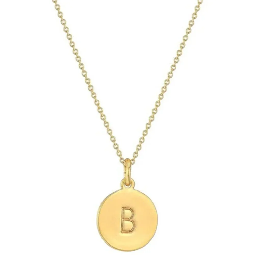 Kate Spade New York Initial Pendant Necklace B Gold